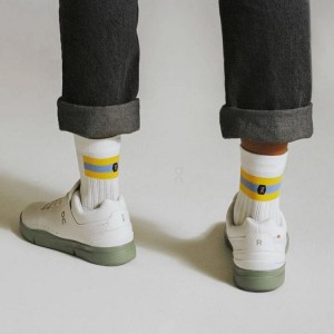 Calcetines On Cloud Tennis Hombre White / Yellow | CR_ON8423