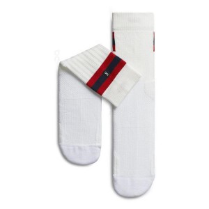 Calcetines On Cloud Tennis Mujer White / Red | CR_ON8519