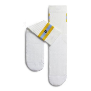 Calcetines On Cloud Tennis Mujer White / Yellow | CR_ON8086