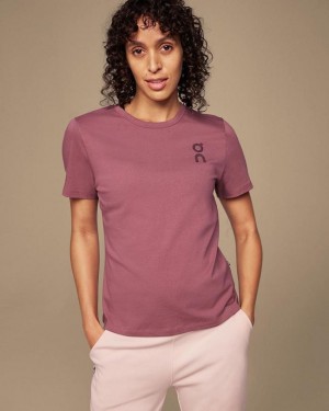 Camiseta On Cloud Estampadas-T Mujer Burgundy | CR_ON8561