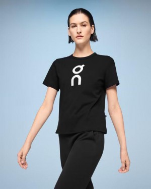 Camiseta On Cloud Estampadas Mujer Black / White | CR_ON8483
