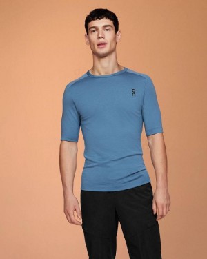 Camiseta On Cloud Merino-T Hombre Blue | CR_ON8072
