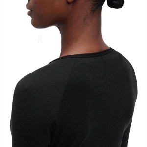 Camiseta On Cloud Merino-T Mujer Black | CR_ON9121