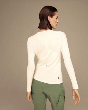 Camiseta On Cloud Merino Long-T Mujer White | CR_ON8604