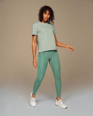 Camiseta On Cloud On-T Mujer Green | CR_ON9130