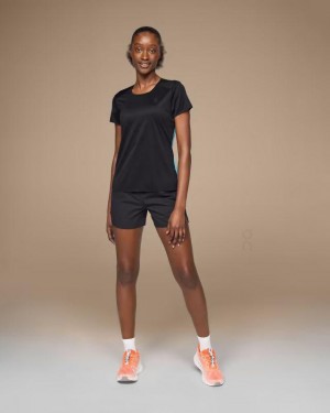 Camiseta On Cloud Performance-T Mujer Black / Blue | CR_ON1176