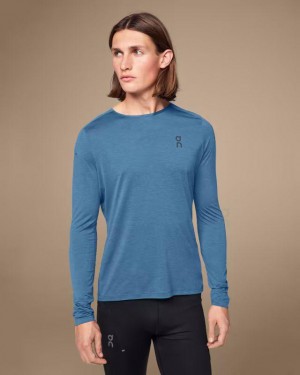 Camiseta On Cloud Performance Long-T Hombre Blue | CR_ON9038