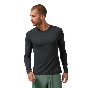 Camiseta On Cloud Performance Long-T Hombre Black | CR_ON8268