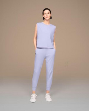 Camiseta sin Manga On Cloud Focus Crop Mujer Purple | CR_ON8259