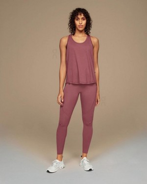 Camiseta sin Manga On Cloud Focus Mujer Burgundy | CR_ON8863