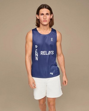 Camiseta sin Manga On Cloud Penn Relays Singlet Hombre Navy | CR_ON9129