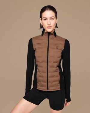 Chaquetas On Cloud Climate Mujer Brown / Black | CR_ON8015