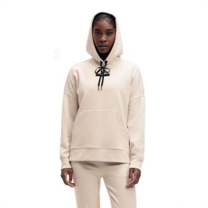 Sudadera con Capucha On Cloud Mujer Beige | CR_ON8103