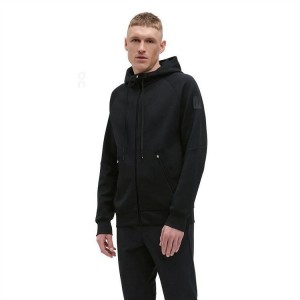 Sudadera con Capucha On Cloud Zipped Hombre Black | CR_ON8106