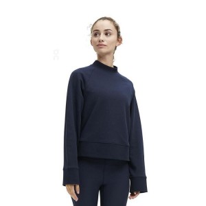 Sudaderas On Cloud Crew Neck Mujer Navy | CR_ON8121