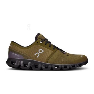 Tenis para Correr On Cloud Cloud X 3 Hombre Olive / Purple | CR_ON9165