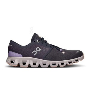 Tenis para Correr On Cloud Cloud X 3 Mujer Black / Purple | CR_ON8896