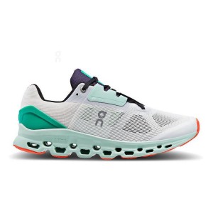 Tenis para Correr On Cloud Cloudstratus Hombre White / Turquoise | CR_ON8170